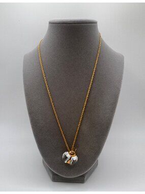 Swarovski Crystal Memories Ladybug Pendant Necklace Gold Tone Faceted Bug